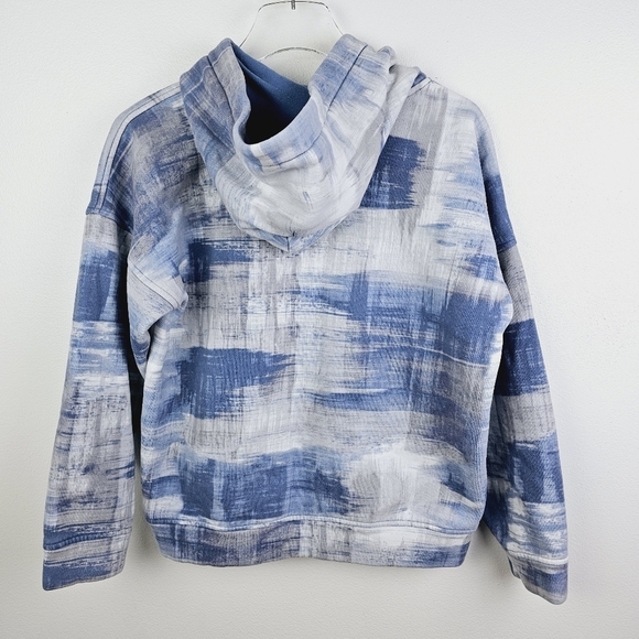 Abercrombie Kids Hooded Cotton Blend Sweatshirt - Blue, White, Gray - Picture 3 of 11